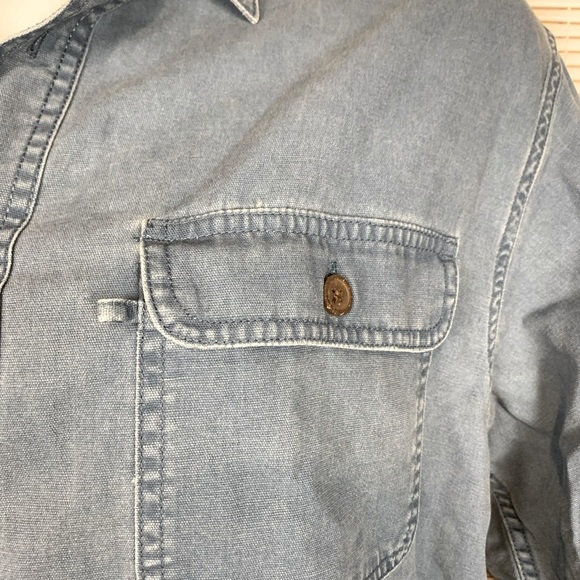 Clear Water Outfitters blue chambray button up men’s shirt size Large - Picture 4 of 10